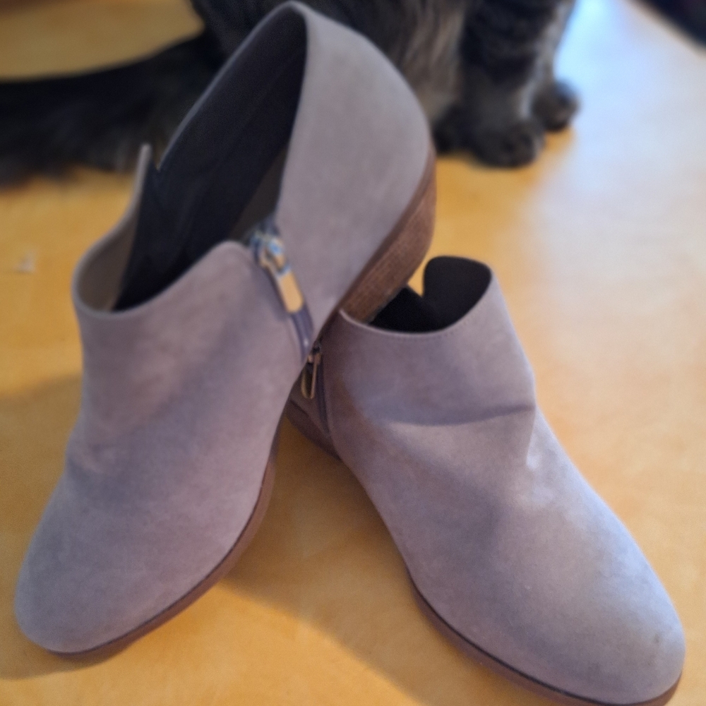 Torrid Women's Suede Ankle Booties - Light Gray